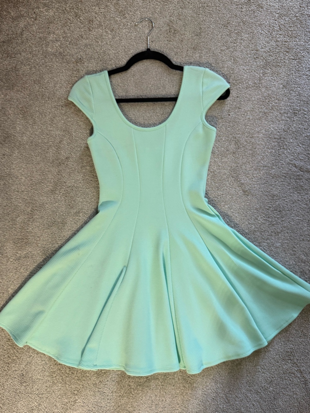 Charlotte Russe Mint Green Fit & Flare Mini Dress